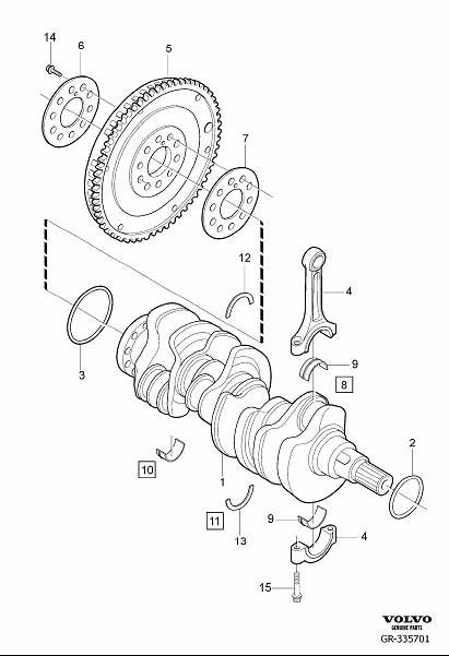 Volvo Xc Engine Crankshaft Seal Sealing Ring Cyl