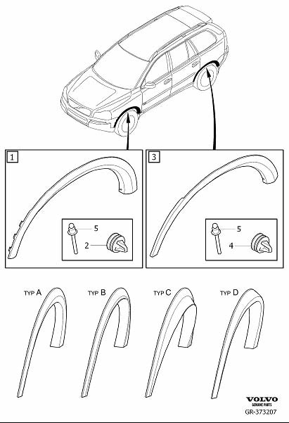 Volvo xc90 fender deals flare