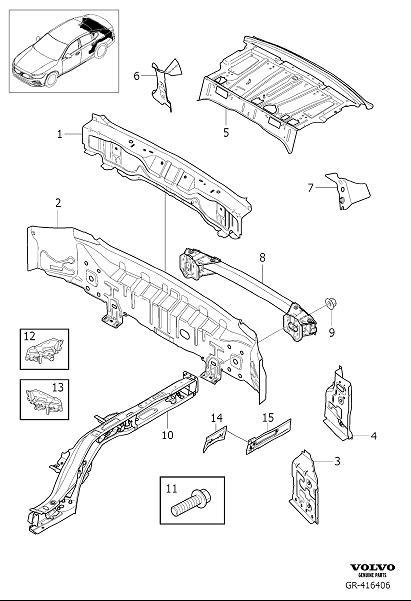 volvo V90 Side plate - 31656658 | Volvo Parts Webstore, Oak Park IL