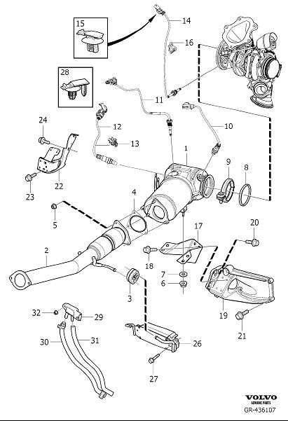 Volvo S60 Gasket. GPF - 31338134 | Volvo Parts Webstore, Oak Park IL