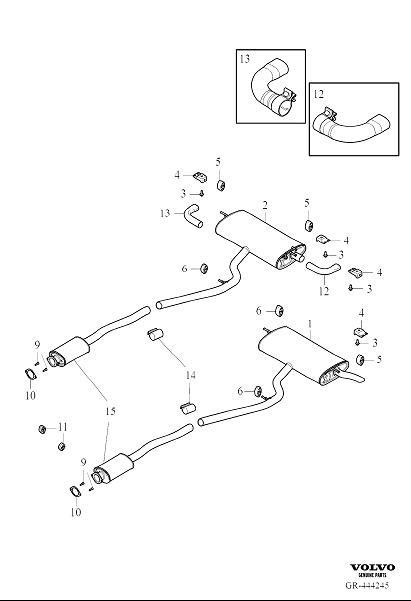 Volvo XC40 Exhaust pipe - 31493435 | Volvo Parts Webstore, Oak Park IL