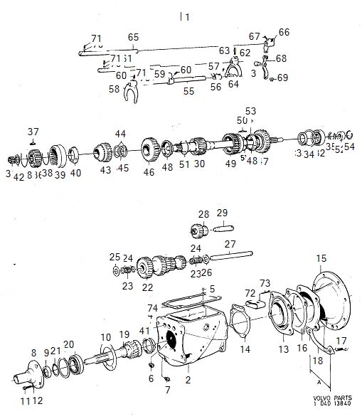 Volvo 260 Gearbox. Transmission. 3rd. M40. M41 - 380619 | Volvo Parts ...