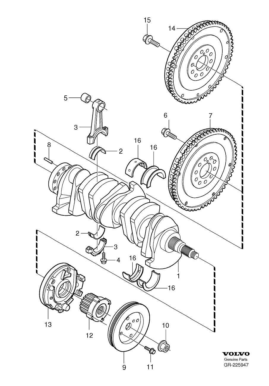 30777466 - Volvo Engine Connecting Rod Bearing 