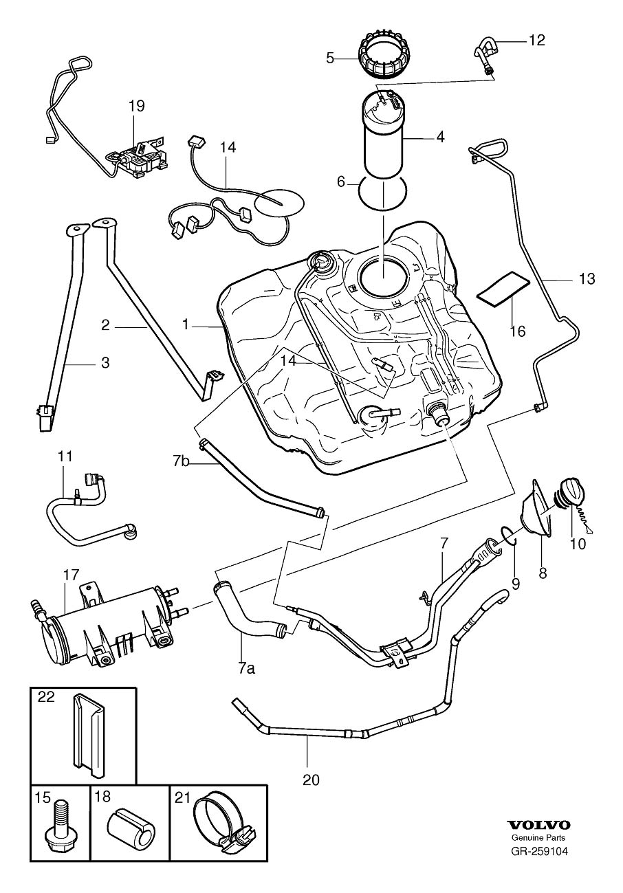 2011 Volvo S60 Fuel pump - 8638671 | Volvo Parts Webstore, Oak Park IL