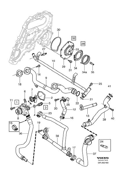 Volvo XC90 3.2l 6 cylinder Water pump kit - 31219000 | Volvo Parts