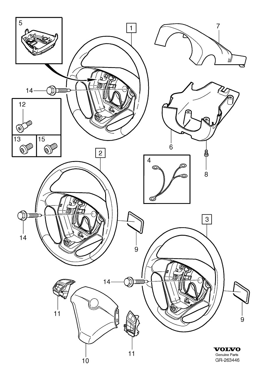 30756213 - Volvo Steering wheel, sport, aluminum inlay | Volvo Parts ...