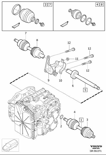 Volvo V70 Cv axle shaft retaining ring. Expanding ring - 30735856 ...