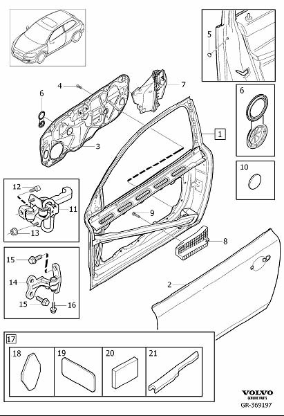 Volvo C30 Door Check (Front). DOOR STOP - 31217750 | Volvo Parts ...