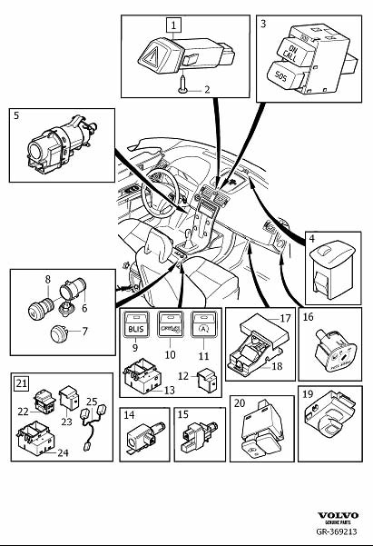 Volvo C30 Sun Load Temperature Sensor. SUN SENSOR - 31288761 | Volvo ...