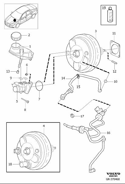 31329200 - Volvo Brake Vacuum Hose. Brake Vacuum Hose 