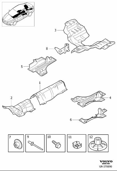 volvo V90 Active Body Control (ABC) Module Clip. Retainer. Powered ...