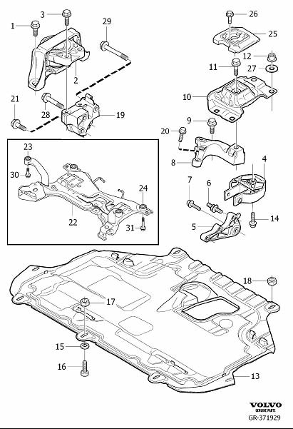 31277010 - volvo Motor Mount. Weight. Engine Mountings. MTX75 | Volvo ...