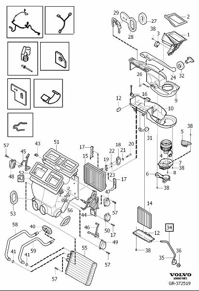 2011 Volvo A/c evaporator drain. Draining hose - 31332400 | Volvo Parts ...