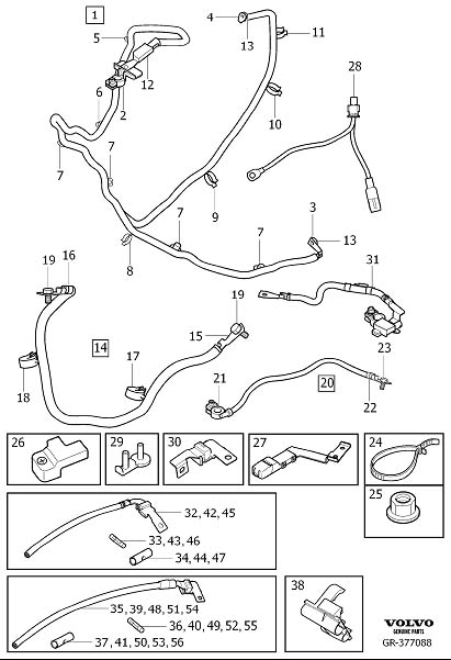 31394404 - Volvo Battery cable. Startstop | Volvo Parts Webstore, Oak ...