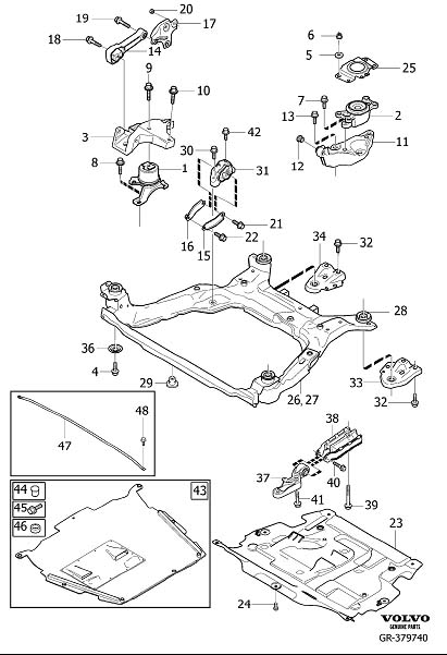 Volvo XC70 Engine Mount Bracket. ENGINE MOUNTING - 30776311 | Volvo ...