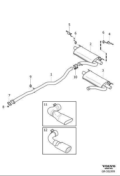 2015 Volvo Xc60 Exhaust Pipe - 31392533 