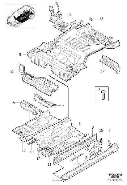 Volvo XC60 Member, right - 31265016 | Volvo Parts Webstore, Oak Park IL