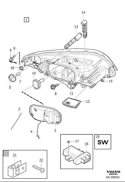 Volvo XC60 Headlamp - 31420684 | Volvo Parts Webstore, Oak Park IL