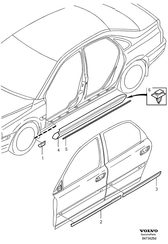 Volvo Fender Molding Right Trim Moulding Volvo Parts Webstore Oak