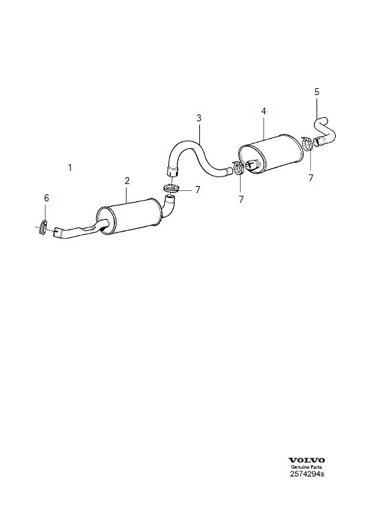 volvo 940 Exhaust pipe 31372174 Volvo Parts Webstore, Oak Park IL