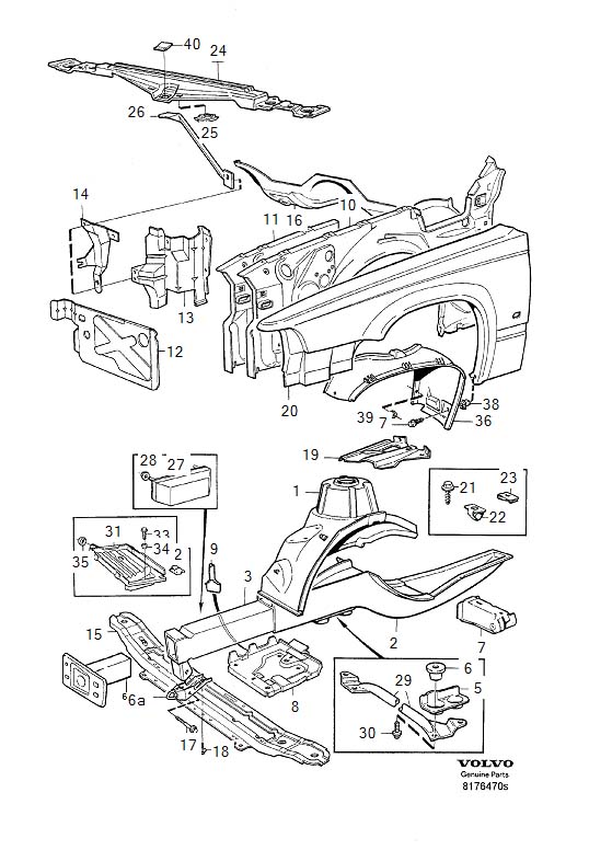 Volvo 760 Latch. Solution - 1334599 | Volvo Parts Webstore, Oak Park IL